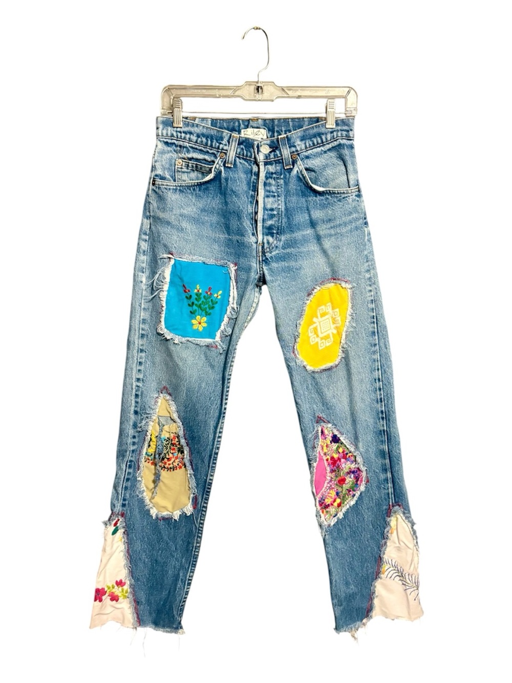 RILEY Blue Patchwork Jeans